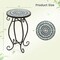 Costway Mosaic Outdoor Round End Table with Weather Resistant Ceramic Tile Tabletop